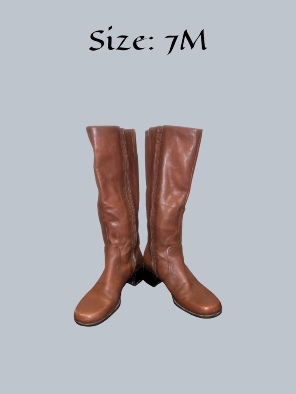 Naturalizer Jamison Brown Leather Knee High Riding Boots - Size 7M